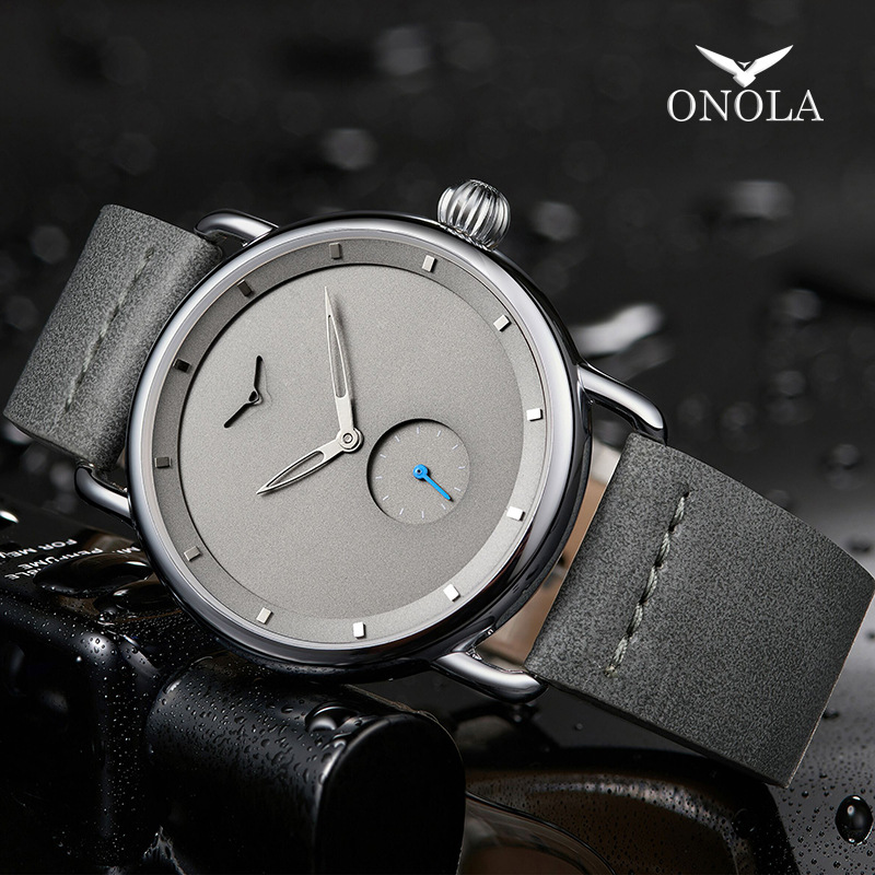 Omega Watch Constellation - カジュアルウォッチ、メンズブランド、ONOLA、クォーツ式腕時計、シンプル、防水、レザーバンド、高級腕時計。