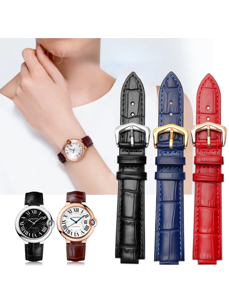 Cartier Watch Tank - 本革時計ストラップタンクカルティエブルーバルーン男性と女性の時計バンド 16 18 20 22 ミリメートルアクセサリー