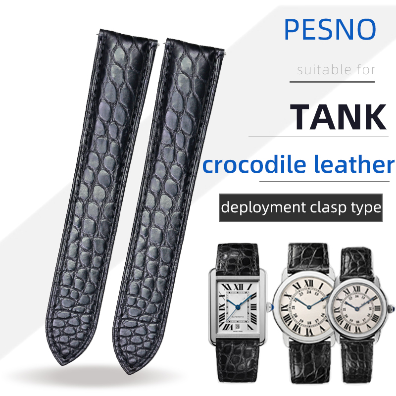 PESNO カルティエタンクに適したアメリカンスキンクロコダ - Cartier Watch Tank のレビューと価格