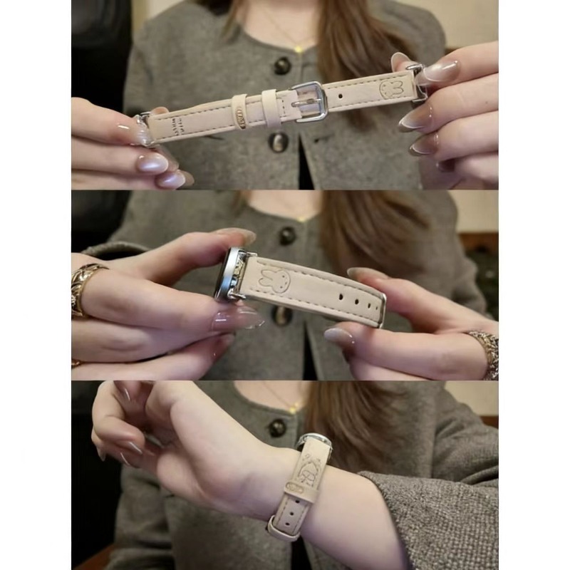 かわいいミッフィーのスエード製、薄型リストストラップ式腕時計 - Suede Strap Watch のレビューと価格