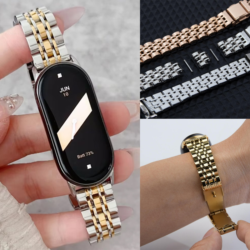 Xiaomi Mi Band 10スマートウォッチ用ステンレ - Milanese Loop Magnetic のレビューと価格