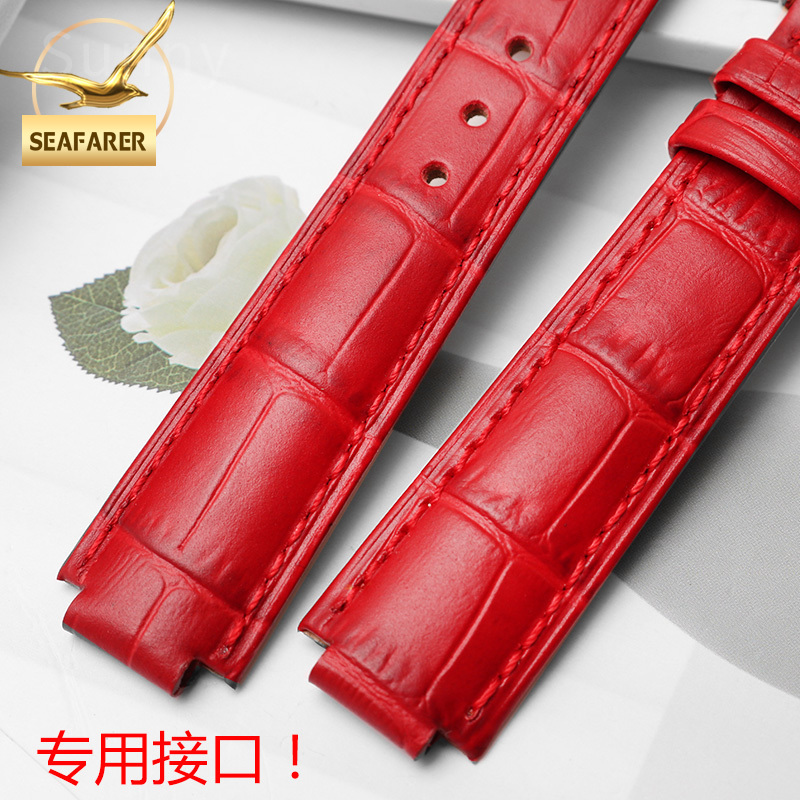 本革時計ストラップタンクカルティエブルーバルーン男性と女性の - Cartier Watch Tank のレビューと価格
