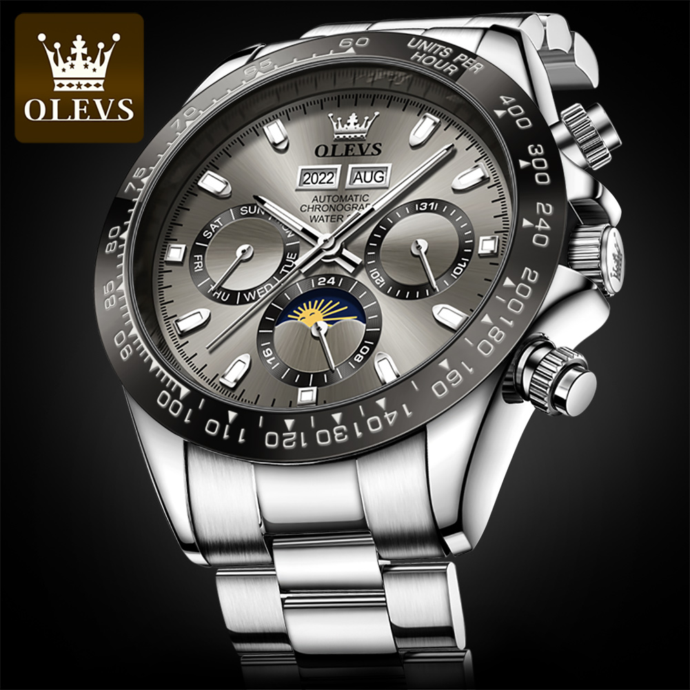 OLEVS 6654 高級メンズ腕時計クロノグラフ自動機械式 - Seiko Watch Presage のレビューと価格